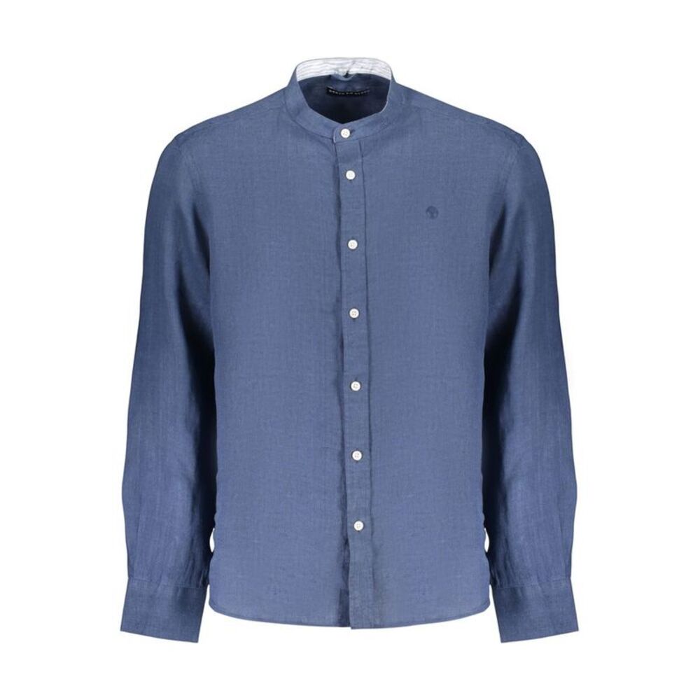 North Sails Blue Linen Mens Men's Shirt
